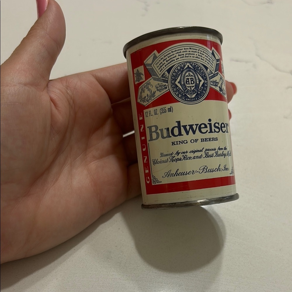 Vintage Budweiser Beer Can Lighter Holder– Rare 1960s Anheuser-Busch Collectible